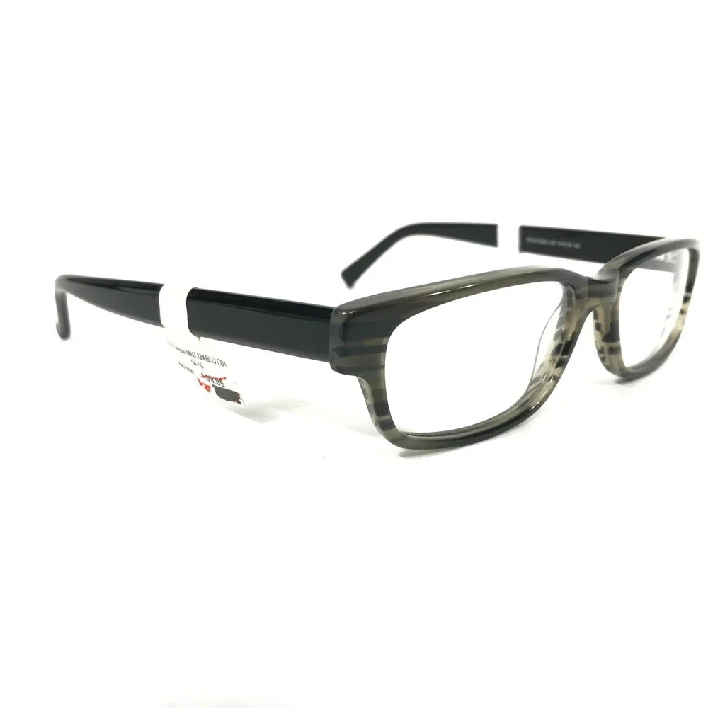 Columbia Eyeglasses Frames MOUNT DIABLO C01 Gray Striped Horn Rim 54-16-145